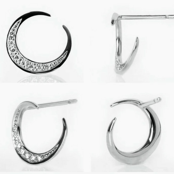 2/$30🌸 Fashion moon stud earrings - Picture 4 of 8